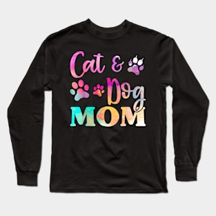 Pet Cat Dog Mom For Women, Mothers Day Long Sleeve T-Shirt